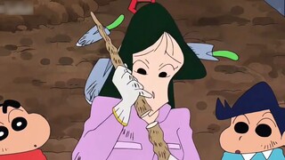 Crayon Shin-chan digging wild yam