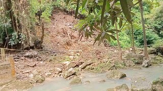 Swimming at the waterfall