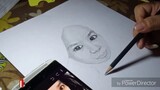 How to draw realistic girl charcoal  portrait