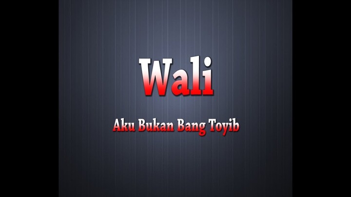 WALI - Aku Bukan bang Toyib (Karaoke + Lyrics)