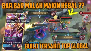 HAMPIR SAVAGE !! Ngekill Cuma 1 Hit Pusing Kepala, MLBB Build Hyper Fredrinn Top 1 Global MLBB