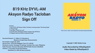 819 KHz DYVL-AM Aksyon Radyo Tacloban Sign Off