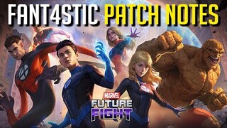 FANTASTIC FOUR UPDATE PATCH NOTES! HUH? - Marvel Future Fight