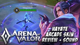 HAYATE: ARCADE MASTER SKIN GAMEPLAY (SOUND) | SS SKIN | 𝐍𝐄𝐖 𝐒𝐊𝐈𝐍 | Arena of Valor