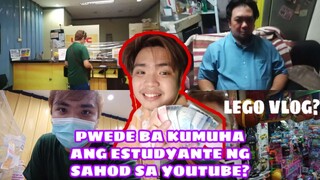 Pagkuha ng Youtube Sahod bilang estudyante(Niregaluhan ko magulang ko) + Lego vlog?| ARKEYEL CHANNEL