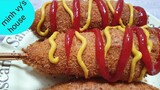 #62 hot dog  - cách làm hot dog món ăn đường phố hàn quốc - hot dog giòn tan ngon chuẩn hàn