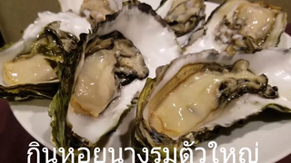 กินหอยนางรมสด กินหอยนางรมยัก ตัวใหญ่เต็มปาก /ชีวิตในอเมริกา Eating Raw Oysters / FRESH Raw Oysters