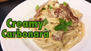 CREAMY CARBONARA RECIPE | HOW TO MAKE CREAMY CARBONARA PASTA FILIPINO STYLE | Pepperhona’s Kitchen