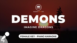 Demons - Imagine Dragons (Female Key - Piano Karaoke)