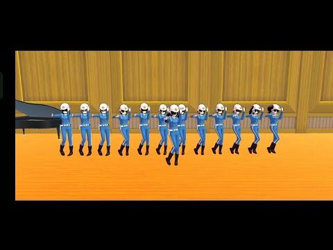 sakura school simulator Girls polici DANCE tutorial #5|Android gameplay #shortfilm #sss #viral