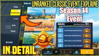 Unranked Classic Event Explaine Pubg Mobile  | Pubg Mobile Unranked Classic Explaine