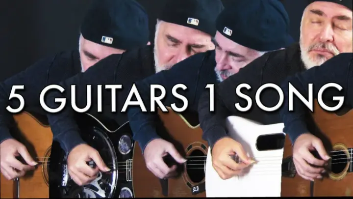 Five guitars, one song! Reproduce the classic melody "Green Sleeves"