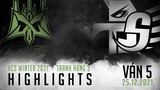 Highlights LX vs SKY [Ván 5][VCS Mùa Đông 2021][Tranh Hạng 3 - 25.12.2021]