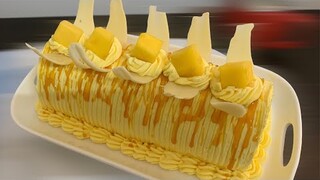 Perfect and easy Mango cake roll | cake roll recipe