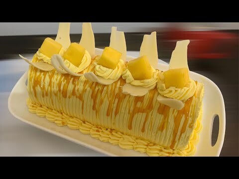 Perfect and easy Mango cake roll | cake roll recipe