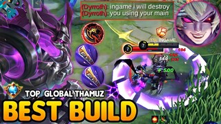 ENEMY PICK MY DYRROTH ? NO PROBLEM !! iNGAME USED BUFFED THAMUZ BEST OP BUILD  MLBB