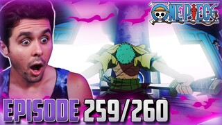 "ZORO REALLY DID THAT" One Piece Ep. 259,260 Live Reaction!
