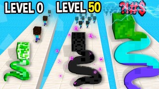Monster School: Snake Master 3D GamePlay Mobile Game Max Level Noob Pro Hacker - Minecraft Animation