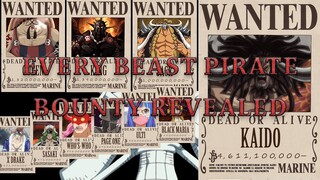 Beast Pirates Bounty Revealed | One Piece 1024 | Kaido&King&Queen&Tobiroppo