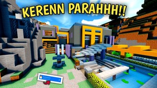 KERENN!! MAP RUMAH MEWAH FULL REDSTONE INI ADA DITENGAH BUKIT!! - Map Showcase Minecraft #72