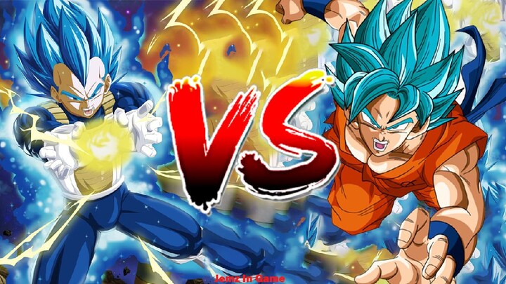 Goku super Saiyan blue Vs Vegeta super Saiyan blue | Full Fight HD | who would win? | JemzInGame
