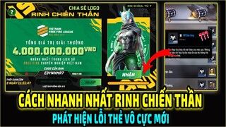 Hướng Dẫn Cách Chia Sẻ Logo Nhập Code Nhanh Đủ 1000 Điểm Đổi Chiến Thần Hiếm | Lỗi TVC || Free Fire