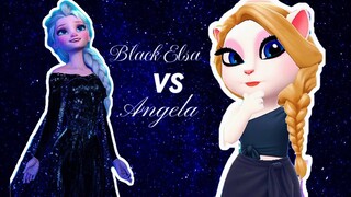 Black Elsa makeover/My talking Angela 2/Trending/cosplay/Disney princess