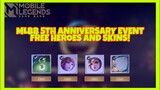 BIG EVENT! FREE HEROES AND SKINS! MLBB 5TH ANNIVERSARY EVENT | MOBILE LEGENDS BANG BANG