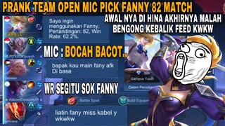 BPK KAU MAIN FANNY AFK DI BASE! BOCAH BACOT KWKW !! PRANK FANNY NGESOT