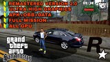 GTA San Andreas fully remastered version 2.0 | APK+OBB+DATA