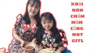 ÚT Ống Tre và chị cùng ăn món xoài non chấm mắm siêu ngon