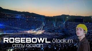 BTS ARMY || shining up the ROSEBOWL stadium