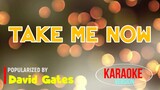 Take Me Now - David Gates | Karaoke Version |🎼📀▶️