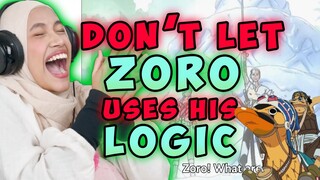 when zoro uses his logic 🔴 One Piece Reaction Episode 74 & 75