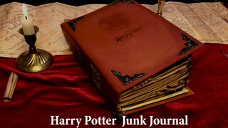 耗时一个月制作一本手帐，勾起你所有哈利波特的回忆  junk journal霍格沃茨