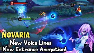 NOVARIA NEW VOICE LINES & ENTRANCE ANIMATION!😍SPACE THEME🚀🌌☄️