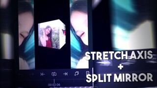 Alight Motion Tutorial | Stretch axis + Split mirror transition