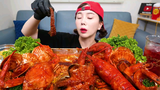 [Mukbang ASMR] Seafood FLEX ⚡ Octopus 🐙 Lobster 🦞 scallops Seafoodboil Recipe