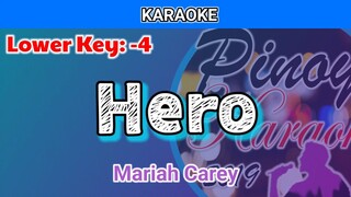 Hero by Mariah Carey (Karaoke : Lower Key : -4 : C)