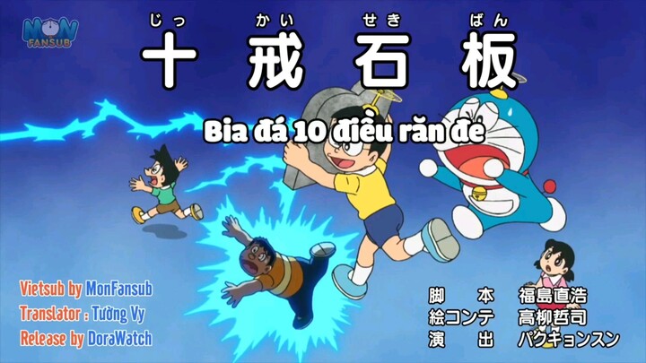 Doraemon : Nhãn dán nhân cách - Bia đá 10 điều răn đe