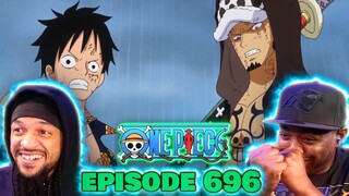 One Piece Reaction - Episode 696 - Law Is Free At Last!