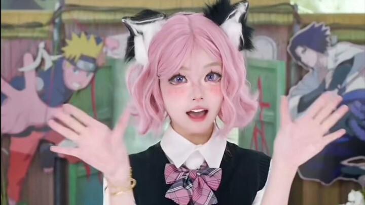 "Konoha Training Class" Pink Hair Lai poke poke poke