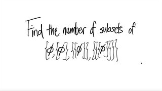 Find the number of subsets of {0,{0},{{0}},{{{0}}}}