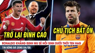 BẢN TIN 4/6| Ronaldo khẳng định MU sẽ HỒI SINH mùa giải tới; QUÁ NGHÈO, Barca mong Pique giải nghệ