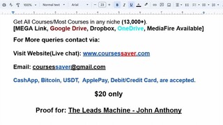 The Leads Machine - John Anthony