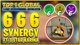 666 SYNERGY IS BACK FT. 3 STAR KARINA - TOP 1 GLOBAL MAGIC CHESS | Mobile Legends Bang Bang