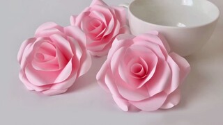 [DIY] สอนพับดอกกุหลาบสีชมพูไว้ประดับในบ้าน สอนพับกระดาษ