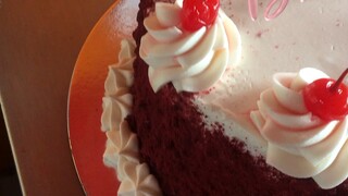 Red forest velvet cake