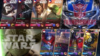 TRANSFORMERS SQUAD VS STARWARS SQUAD SKIN IN MLBB