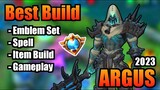 ARGUS BEST BUILD 2023 | TOP 1 GLOBAL ARGUS BUILD | ARGUS - MOBILE LEGENDS | MLBB